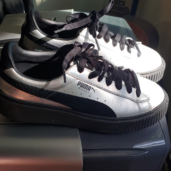 Puma Shoes - Puma Basket Platform Iridescent